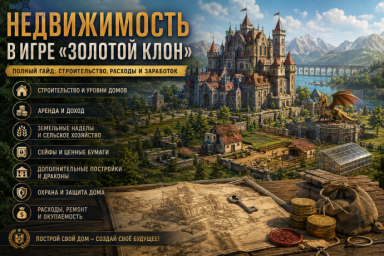 Недвижимость в игре Золотой Клон полный гайд строительство расходы и заработок