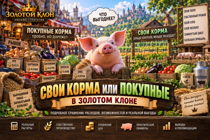 Свои корма или покупные в Золотом Клоне Изображение